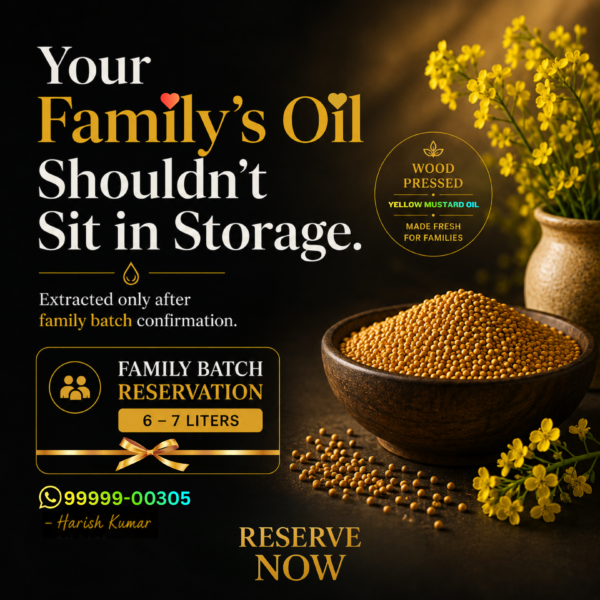 Yellow Mustard Wood Pressed 6/7 Ltrs